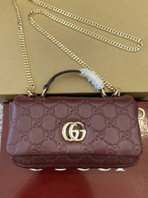 GG original lambskin milano mini top handle bag 806017 bordeaux