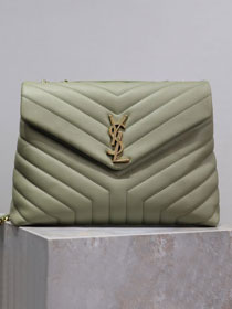 YSL original calfskin loulou medium bag 487216 green