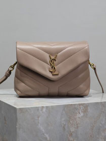 YSL original calfskin loulou mini bag 467072 rose beige