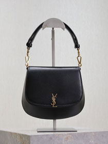 YSL original box calfskin voltaire top handle bag 753824 black