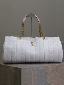 YSL original nylon gloria travel bag 757209 white