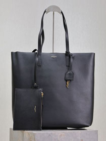 YSL original calfskin medium shopping tote bag 600306 black