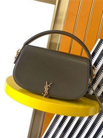 YSL original box calfskin voltaire bag 787671 green