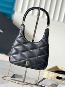 YSL original lambskin sade hobo bag 793608 black