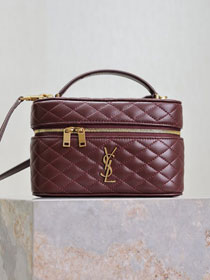 YSL original lambskin gaby vanity bag 766731 bordeaux