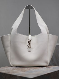 YSL original calfskin le 5A7 large shopping bag 763435 white