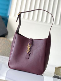 YSL original calfskin le 5A7 small tote bag 713938 bordeaux