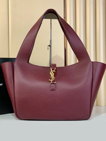 YSL original calfskin le 5A7 large shopping bag 763435 bordeaux