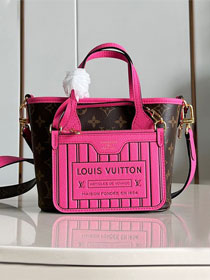 Louis vuitton original calfskin&canvas neverfull Inside out BB M12106 rose red