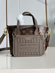 Louis vuitton original calfskin&canvas neverfull Inside out BB M12109 grey