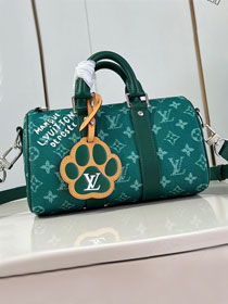 Louis vuitton original monogram canvas keepall 25 M11591 green