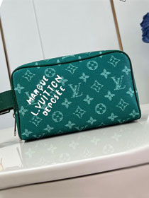 Louis vuitton original monogram canvas locker dopp kit M12688 green