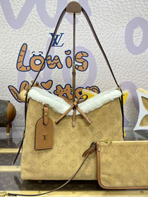 Louis vuitton original suede carryAll pm M11843 apricot