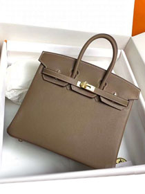 Hermes original swift leather birkin 35 bag H35-5 grey etoupe