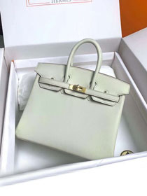 Hermes original swift leather birkin 25 bag H25-5 craie