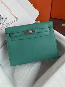 Hermes original evercolor leather kelly danse bag KD022 malachite