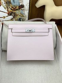 Hermes original evercolor leather kelly danse bag KD022 mauve pale