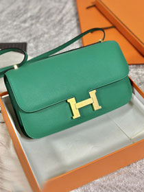 Hermes original epsom leather constance elan bag C024 vert jade