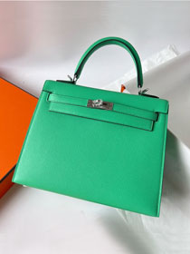 Hermes original epsom leather kelly 28 bag K28-2 vert comics