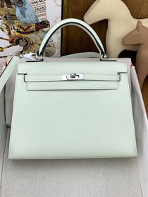 Hermes original epsom leather kelly 32 bag K32-1 vert fizz