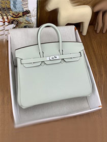 Hermes original togo leather birkin 25 bag H25-1 grey neve