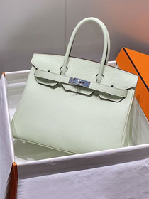 Hermes original togo leather birkin 30 bag H30-1 vert fizz