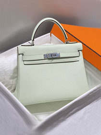 Hermes original togo leather kelly 25 bag K25 vert fizz