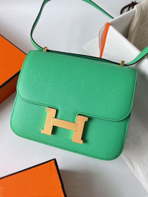 Hermes original epsom leather constance bag C23 vert comics