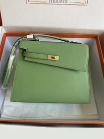 Hermes original epsom leather kelly sellier en desordre 20 KS0020 vert criquet 