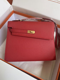 Hermes original epsom leather kelly sellier en desordre 25 KS0025 red