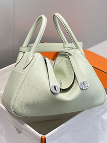 Hermes original togo leather large lindy 34 bag H034 vert fizz