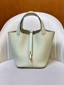 Hermes original togo leather small picotin lock bag HP0018 vert fizz