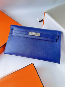 Hermes original chamkila leather kelly elan KE0028-5 blue electrique