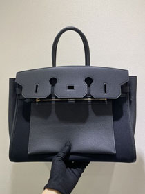 Hermes original togo leather inside out birkin bag BK0350 black