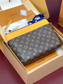 Louis vuitton original monogram canvas pochette voyage souple M13198 yellow