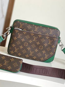 Louis vuitton original monogram canvas trio messenger bag M12766 green