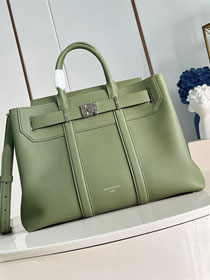 Louis vuitton original calfskin georges tote MM handbag M23154 green