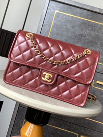 2025 CC original calfskin flap bag AS4686 red