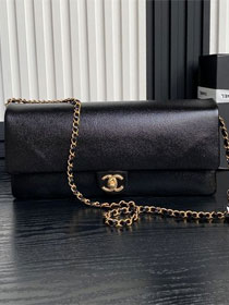 CC original grained calfskin flap bag AS5182 black