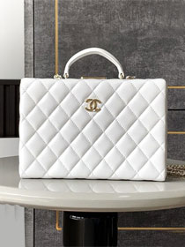 CC original lambskin box bag AS5168 white