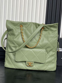 CC original lambskin shopping bag AS5315 green