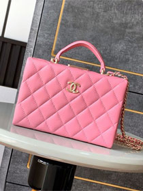 CC original lambskin small box bag AS5167 pink