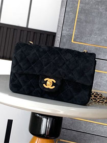 CC original suede calfskin mini flap bag A69900 black