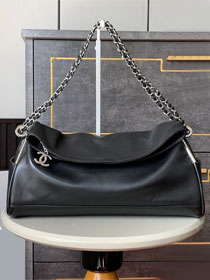 CC original calfskin large hobo bag AS5312 black