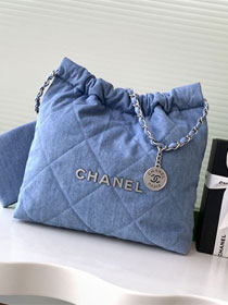 CC original denim 22 small handbag AS3260 blue