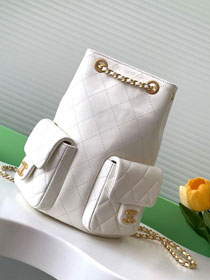 CC original metallic lambskin backpack AS5310 white