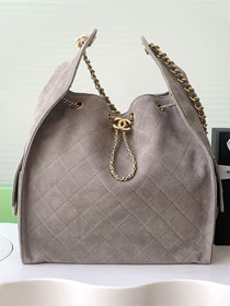 CC original suede calfskin large hobo bag AS5311 grey