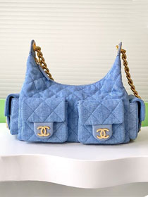 CC original denim large hobo bag AS5339 blue