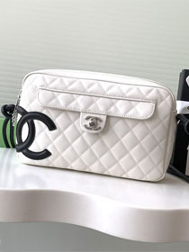 CC original lambskin camera bag AS6326 white