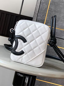 CC original lambskin camera bag AS6325 white